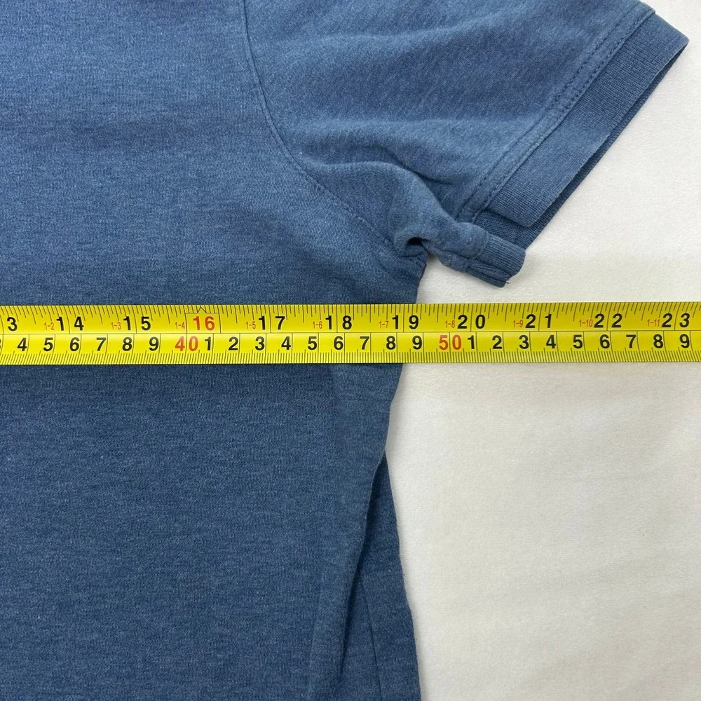 Banana Republic Luxury Touch Polo Shirt Mens Medium Blue Standard Fit Casual